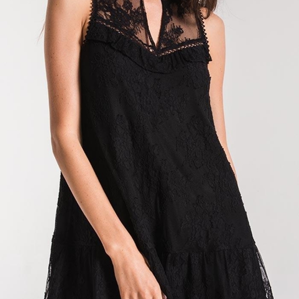 Black Swan Lace Sleeveless Babydoll Dress Size XS
